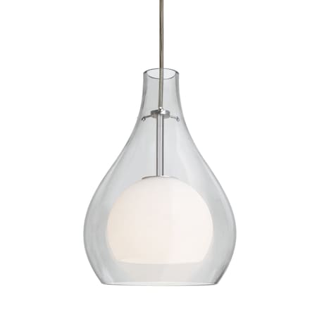 Besa Lighting Elle 11 Cord Pendant, Clear, Bronze Finish, 1x9W LED 1JT-ELLE11CL-LED-BR